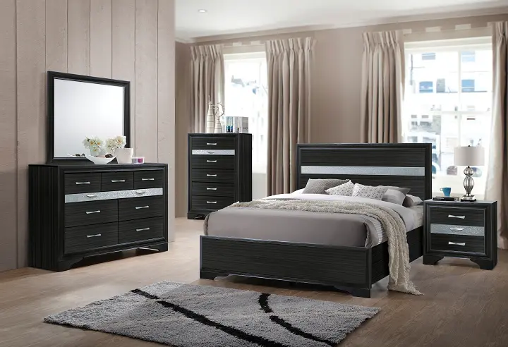 Naima Black Twin Bed 1