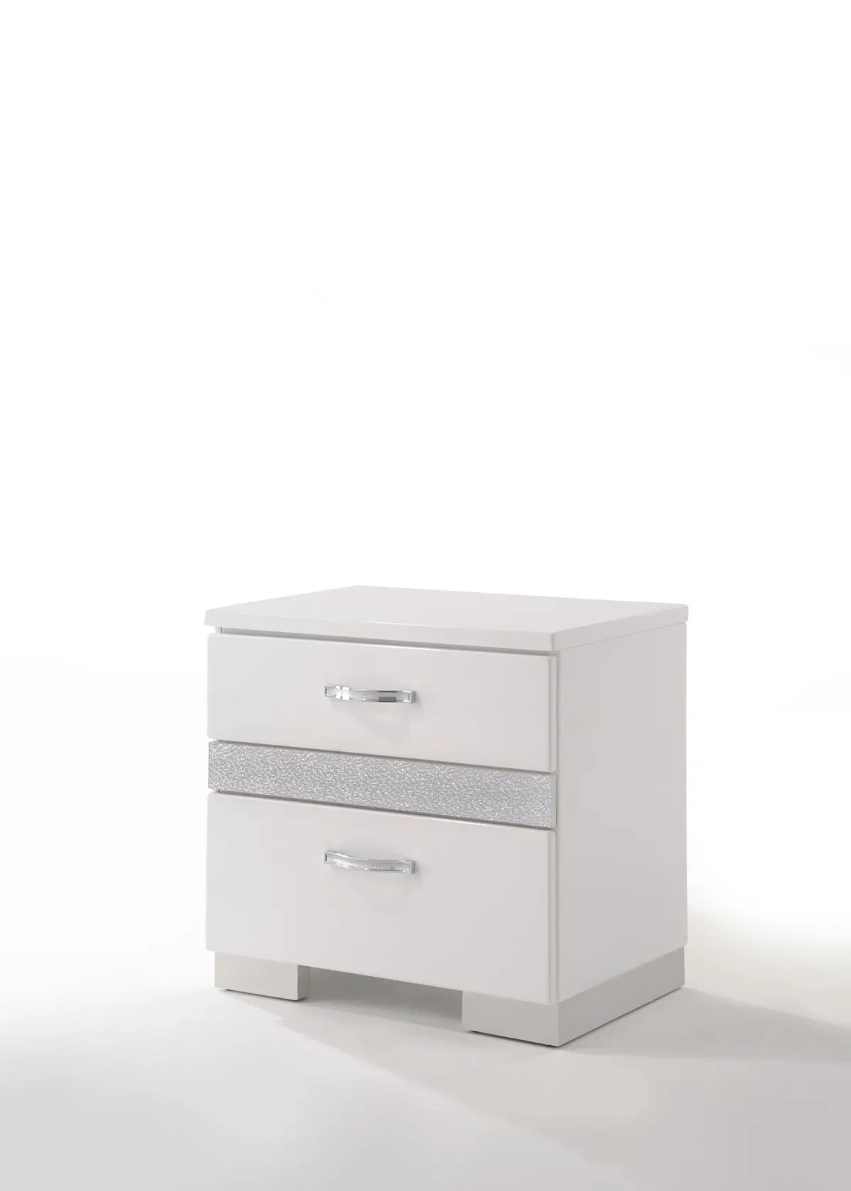 Naima Ii White High Gloss Nightstand 1