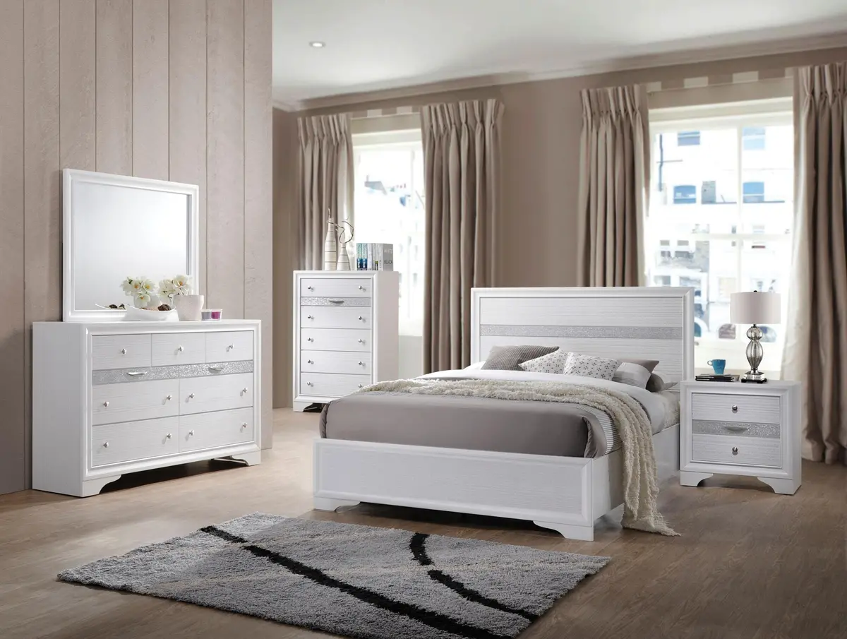 Naima White Twin Bed 1
