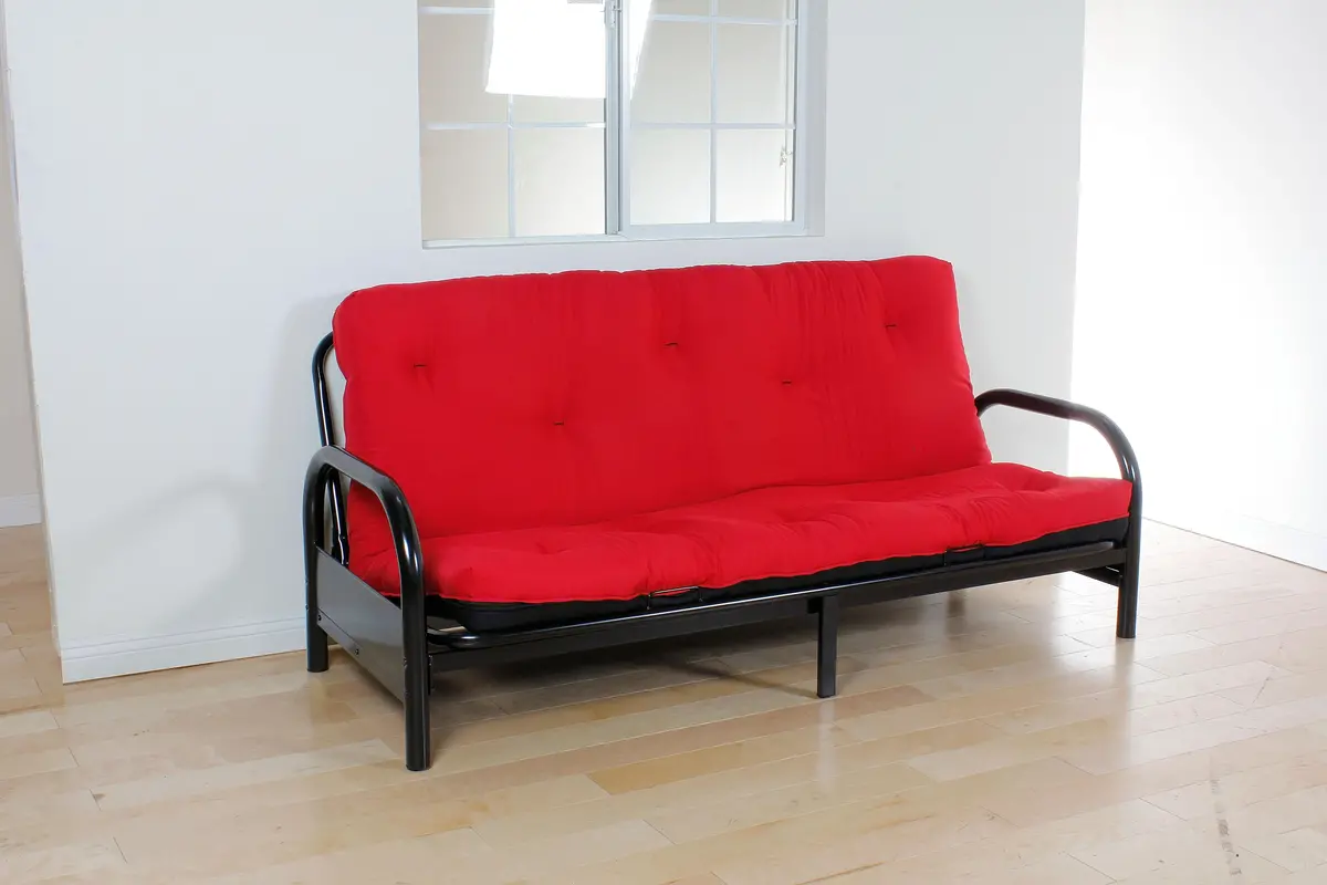 Nabila Red & Black Full Futon Mattress, 6"H 1