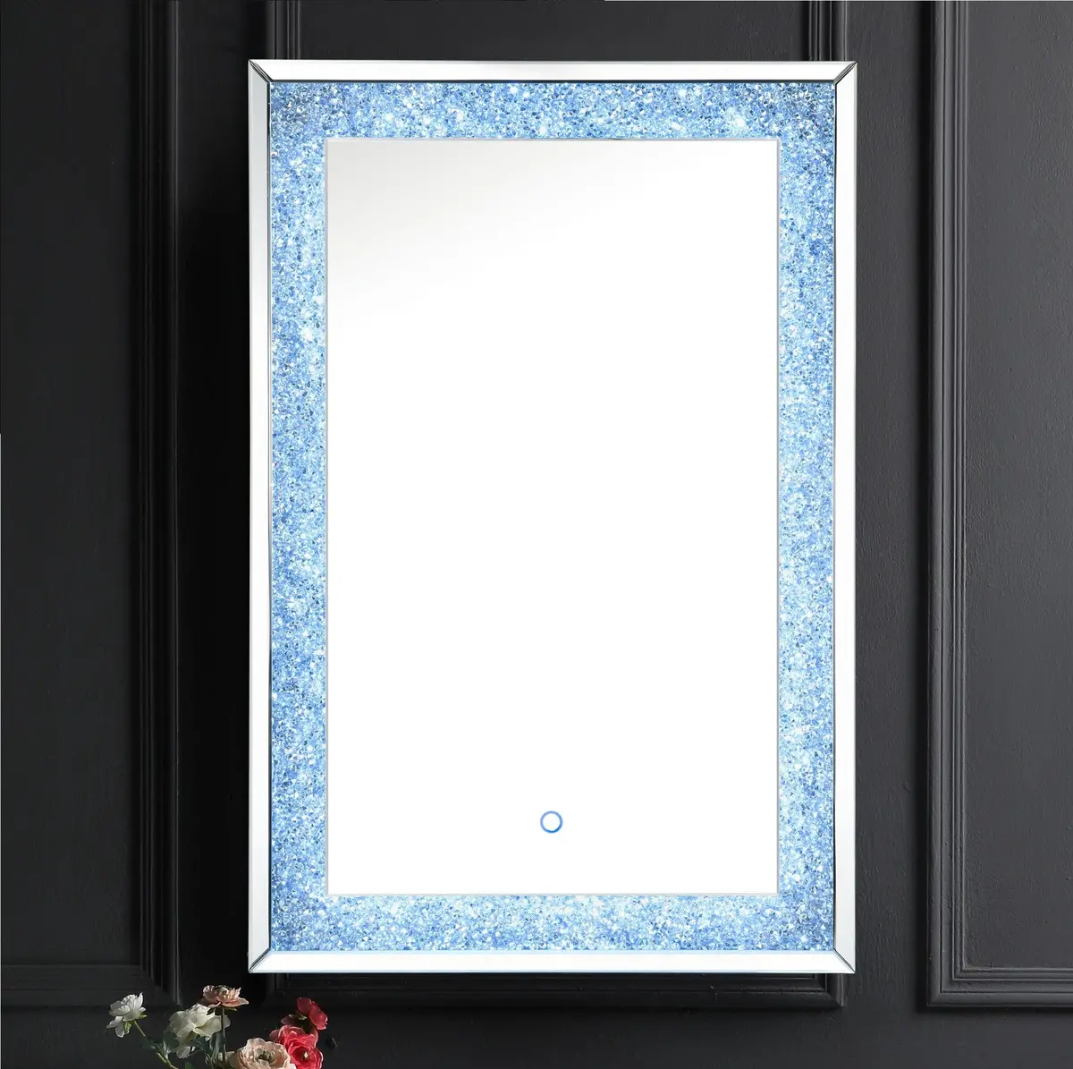 Noralie Mirrored & Faux Diamonds Wall Decor (Led) 1