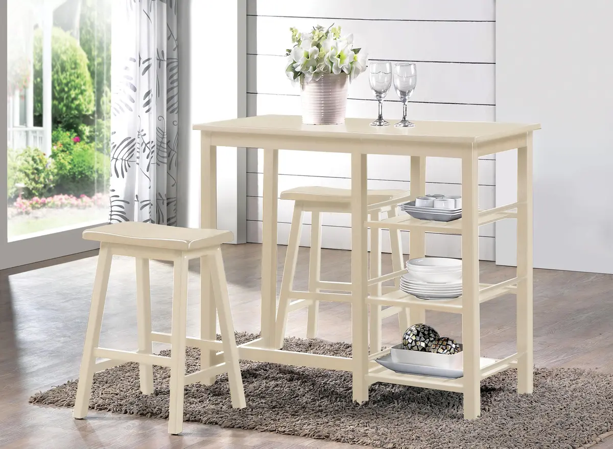 Nyssa Buttermilk Counter Height Set (3Pc Pk) 1