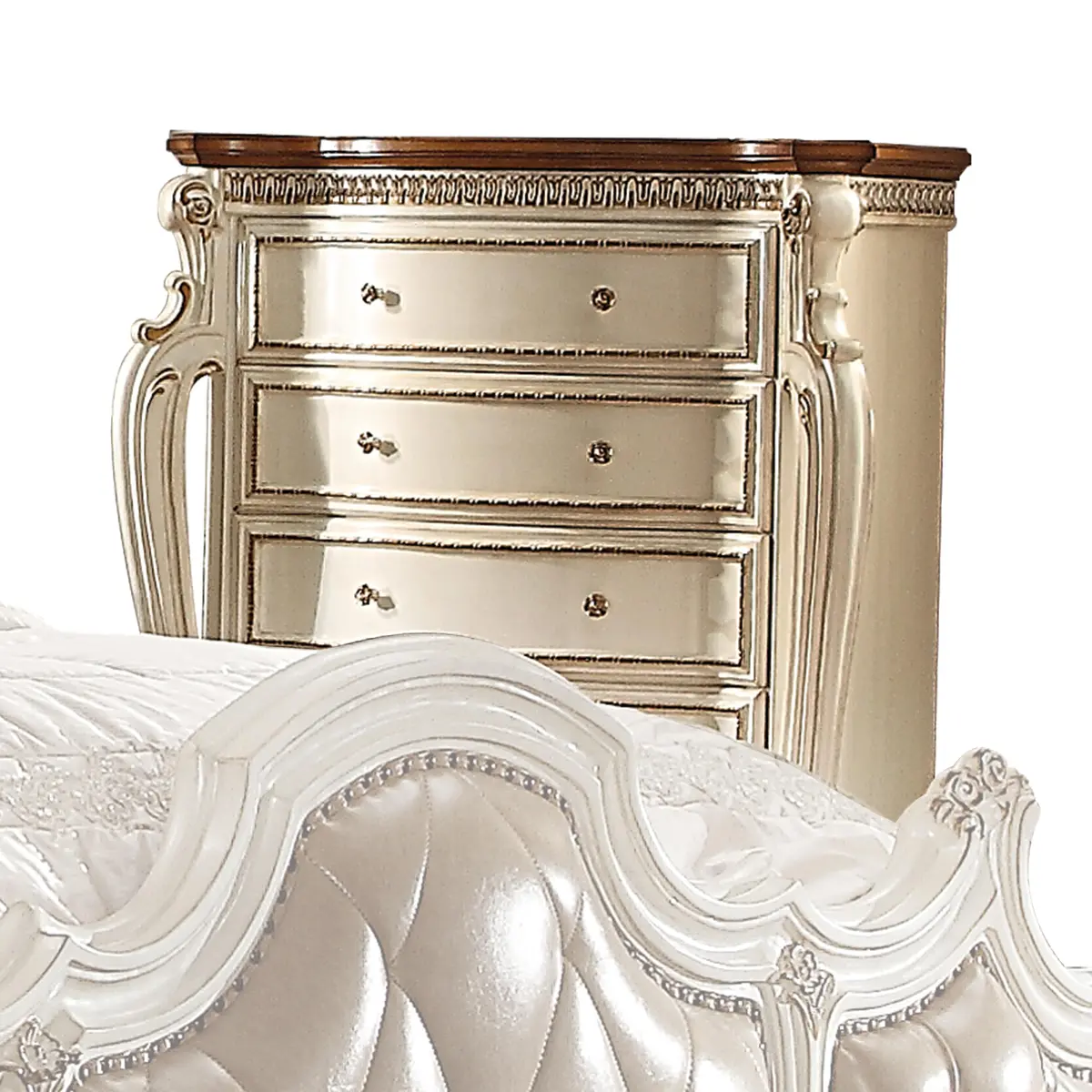 Picardy Antique Pearl & Cherry Oak Chest 1