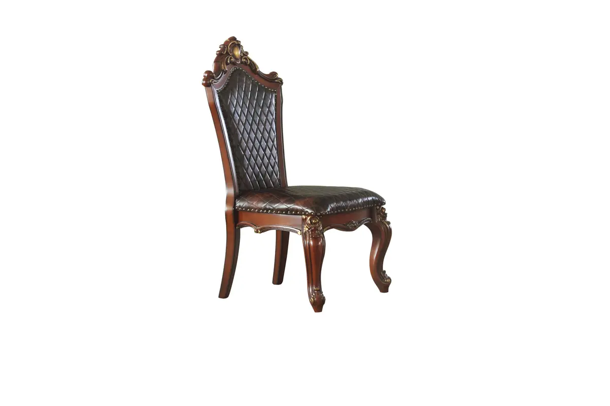 Picardy Cherry Oak & Pu Side Chair 1