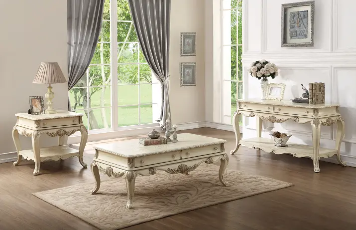 Ragenardus Antique White Coffee Table 1