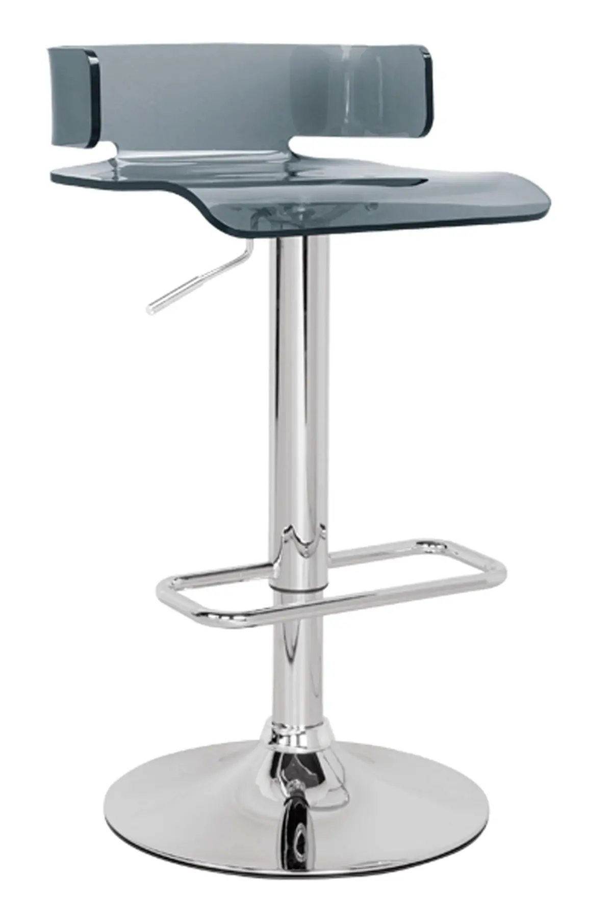 Rania Gray & Chrome Adjustable Stool (1Pc) 1