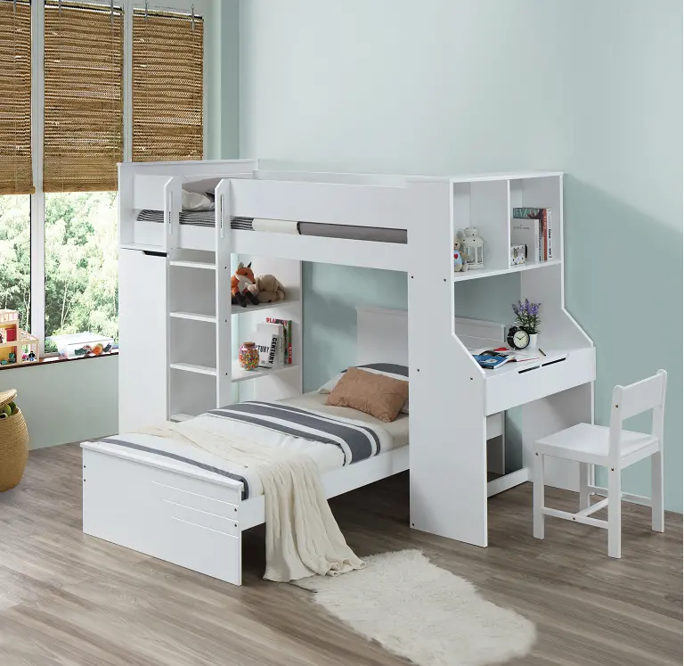 Ragna White Twin Bed 1