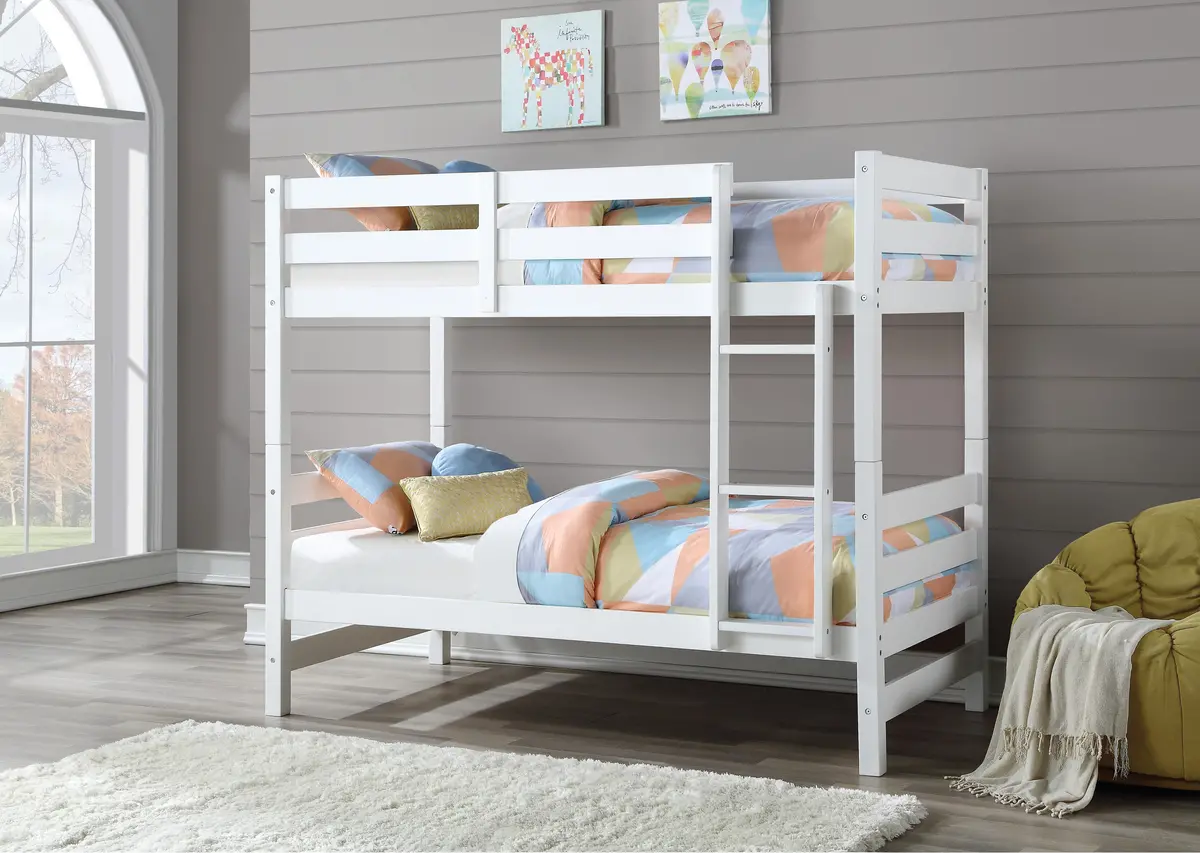 Ronnie White Bunk Bed (Twin/Twin) 1