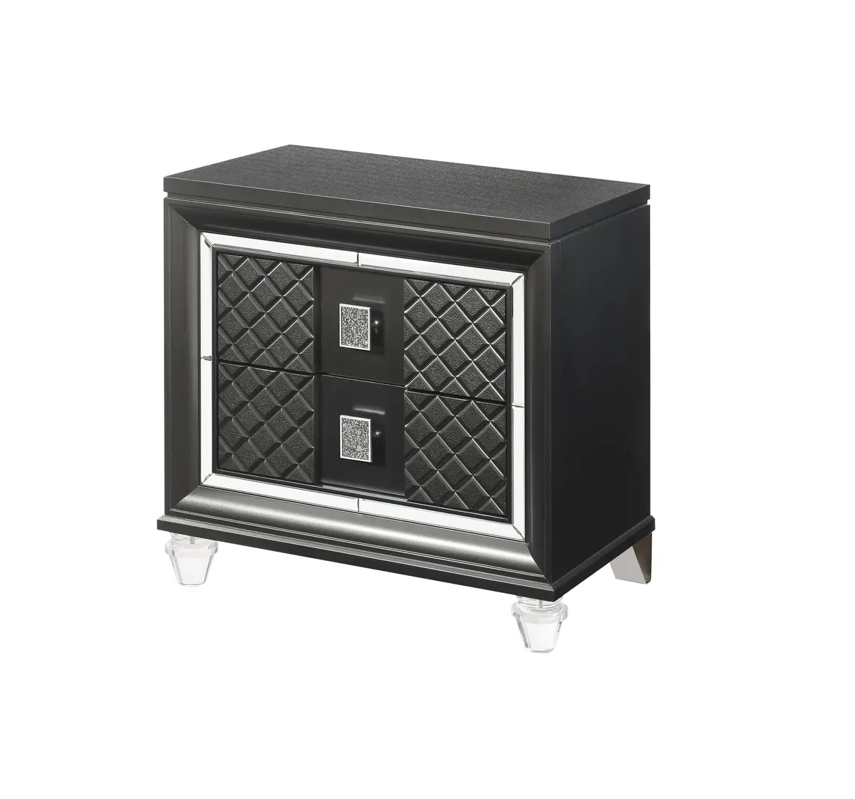 Sawyer Metallic Gray Nightstand 1