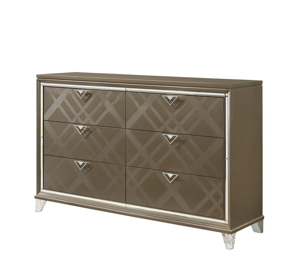 Skylar Dark Champagne Dresser 1