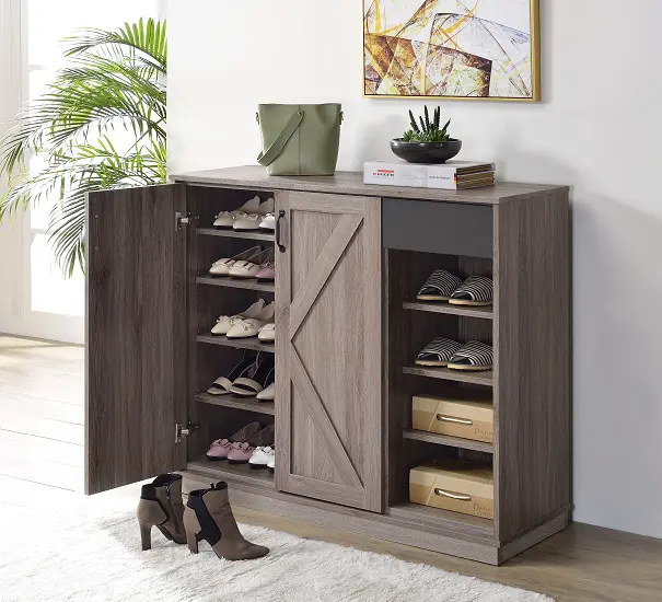 Toski Rustic Gray Oak Cabinet 1
