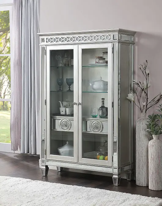 Varian Mirrored & Antique Platinum Curio 1