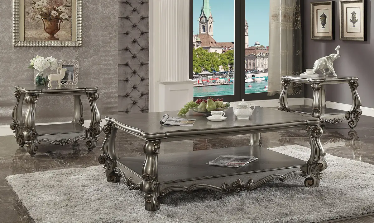Versailles Antique Platinum Coffee Table 1