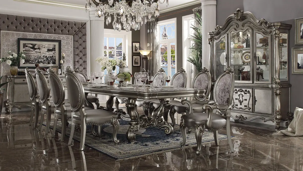 Versailles Antique Platinum Dining Table 1