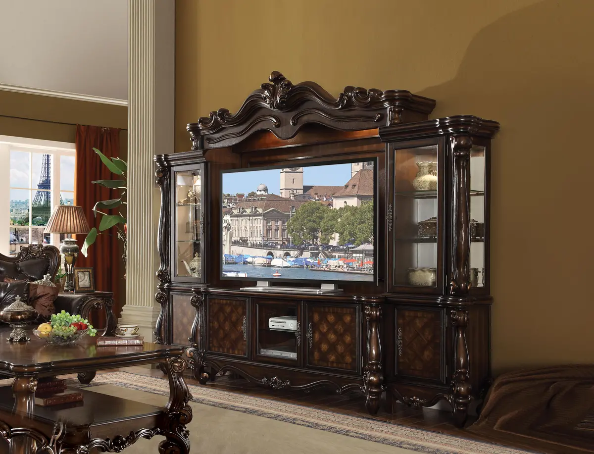 Versailles Cherry Oak Entertainment Center (Side Piers & Bridge) 1