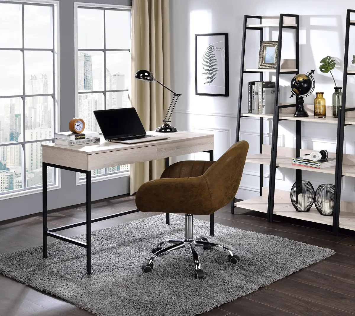Wendral Natural & Black Desk 1