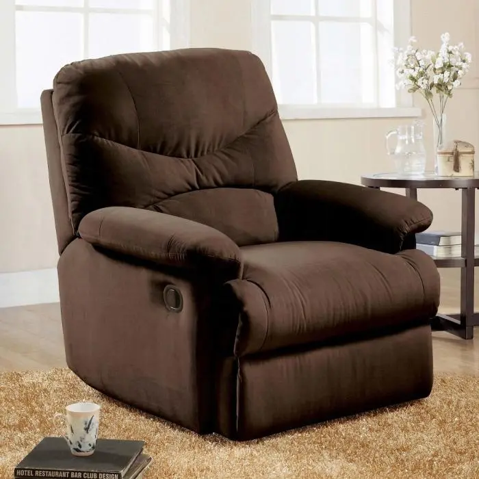 Arcadia Chocolate Microfiber Recliner (Motion) 1