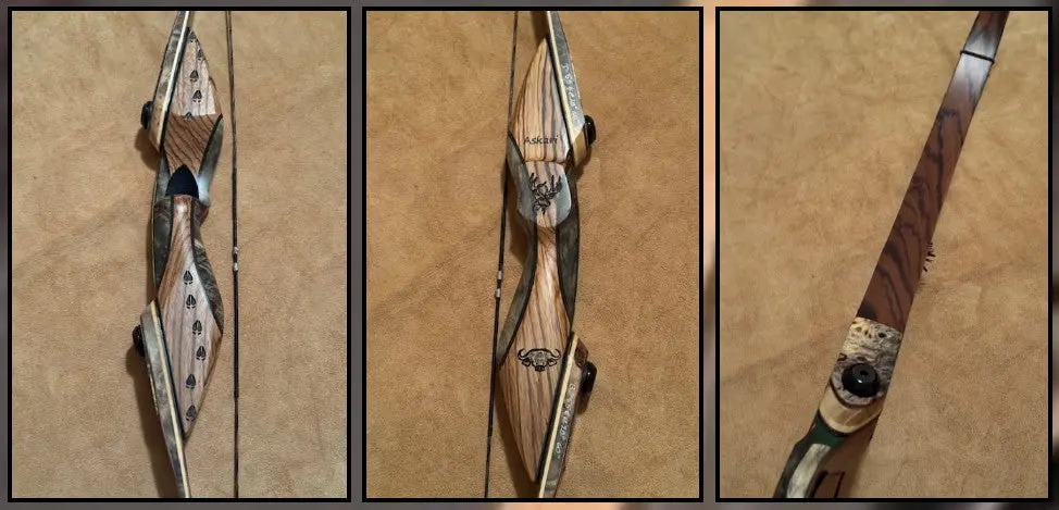 Bwana Bows Askari Recurve, Rh, 55# @ 28", 60" Amo 1