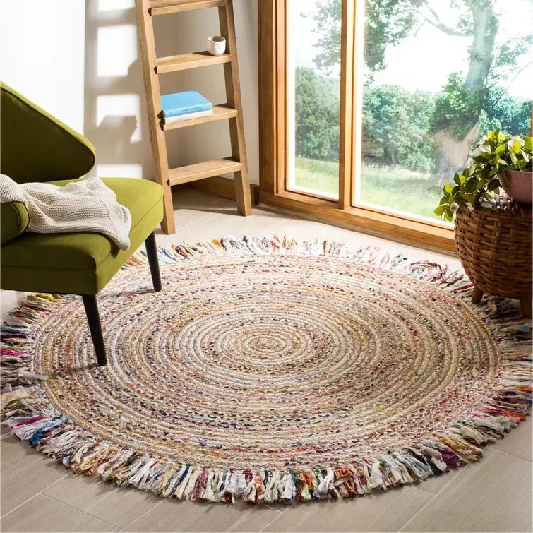 Henry- Round Jute Chindi Rug 5
