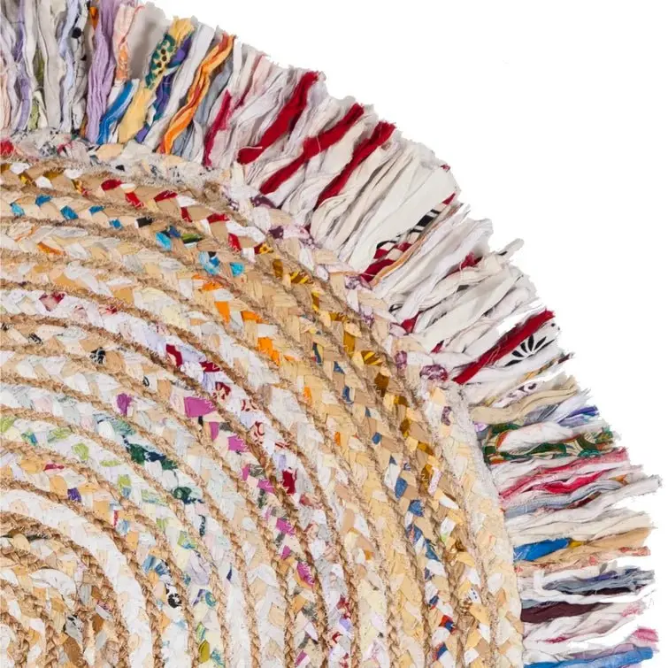 Henry- Round Jute Chindi Rug 6