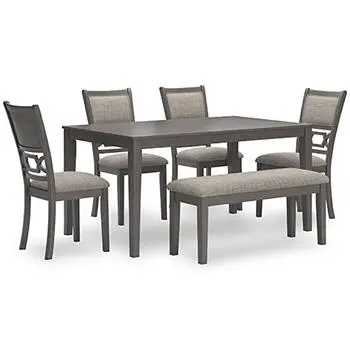 Wrenning Dining Table And 4 Chairs And Bench (Set Of 6) 2