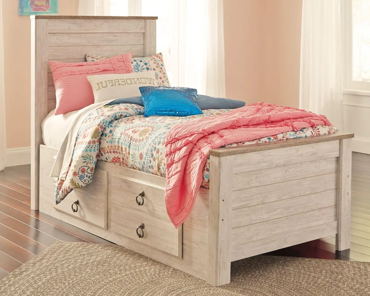 Willowton Bed With 2 Storage Drawers 2