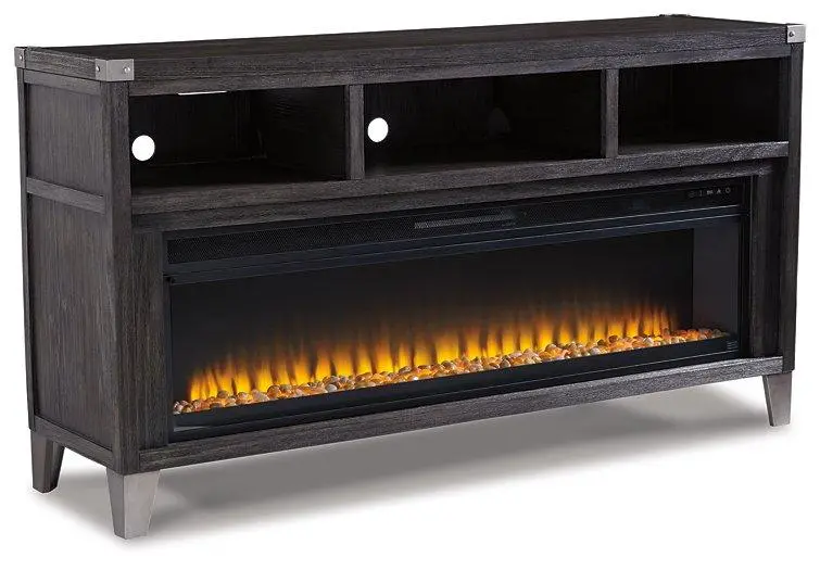 Todoe 65" Tv Stand With Electric Fireplace 1