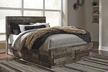Derekson Bed With 2 Storage Drawers 2
