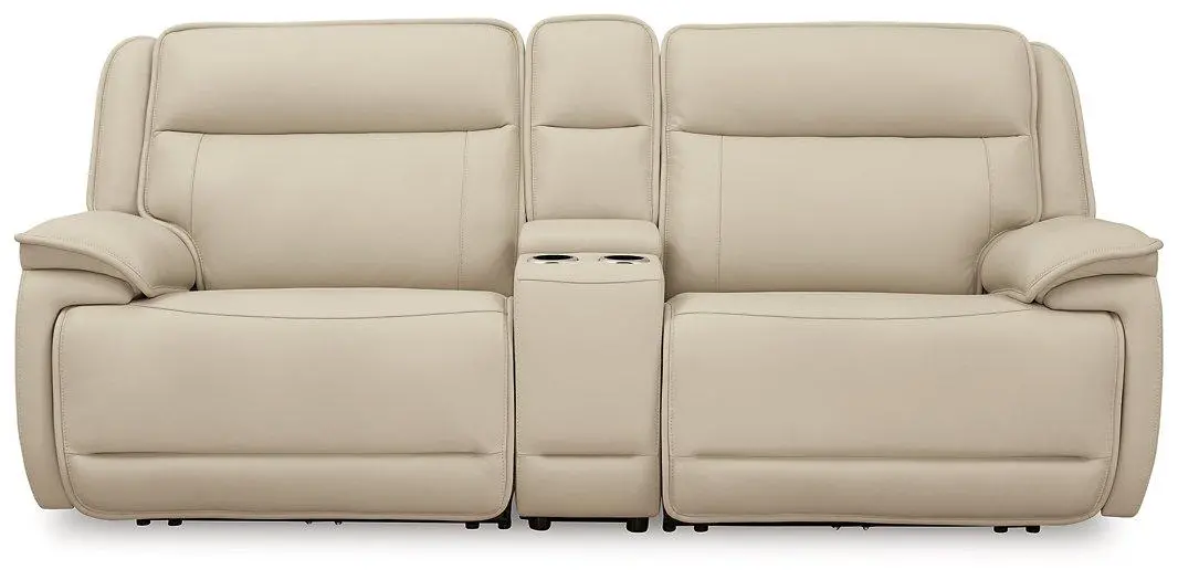 Double Deal Power Reclining Loveseat Sectional With Console 1