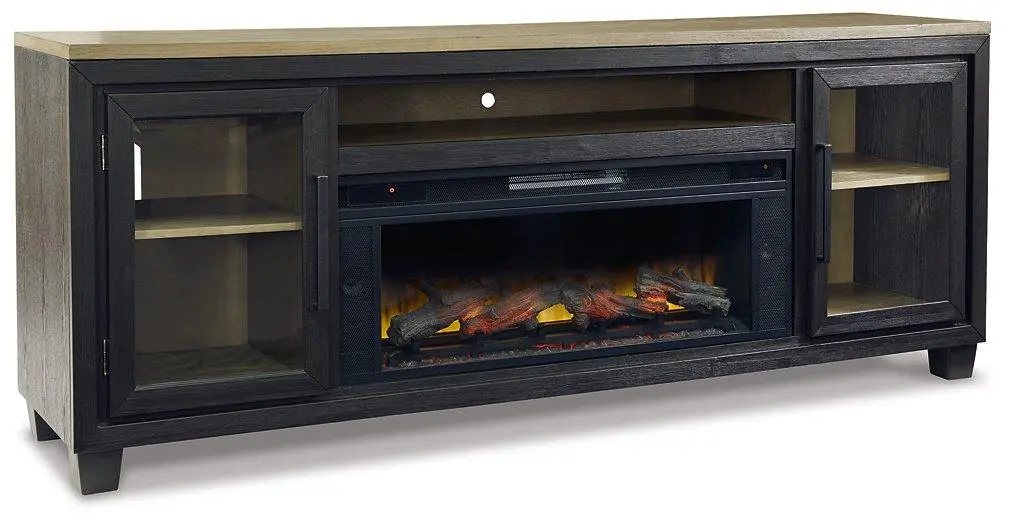 Foyland 83" Tv Stand With Electric Fireplace 1