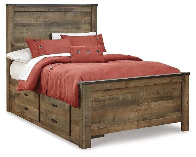 Trinell Bed With 2 Storage Drawers 1
