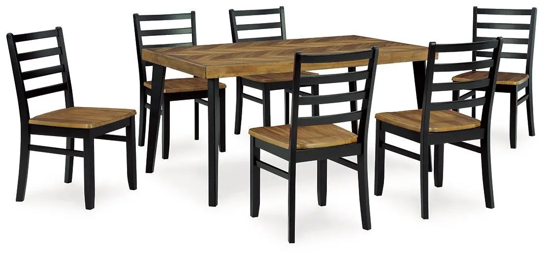 Blondon Dining Table And 6 Chairs (Set Of 7) 1