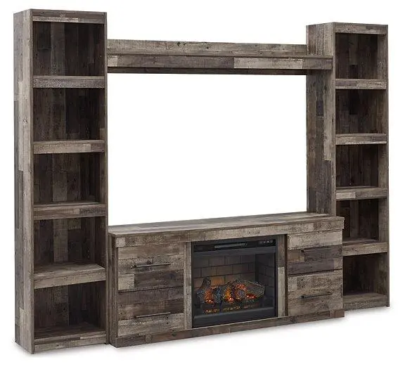 Derekson 4-Piece Entertainment Center With Electric Fireplace 1