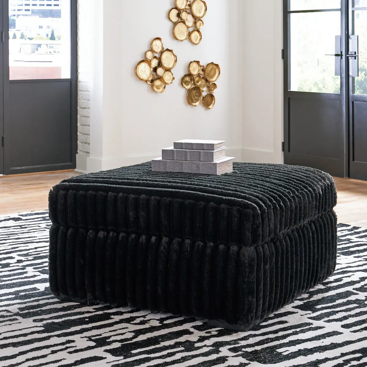Midnight-Madness Oversized Accent Ottoman 2