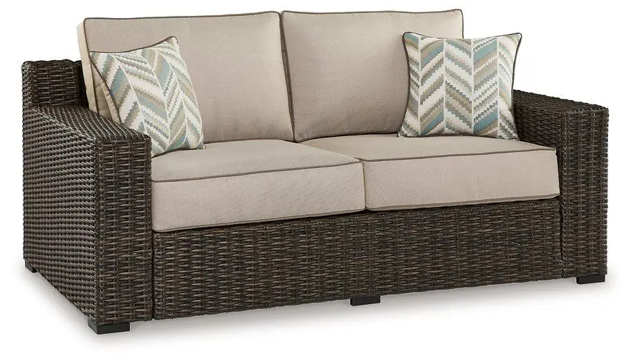 Coastline Bay Outdoor Loveseat With Cushion 1