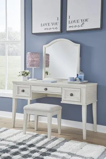 Robbinsdale Mirrored Vanity With Bench 2