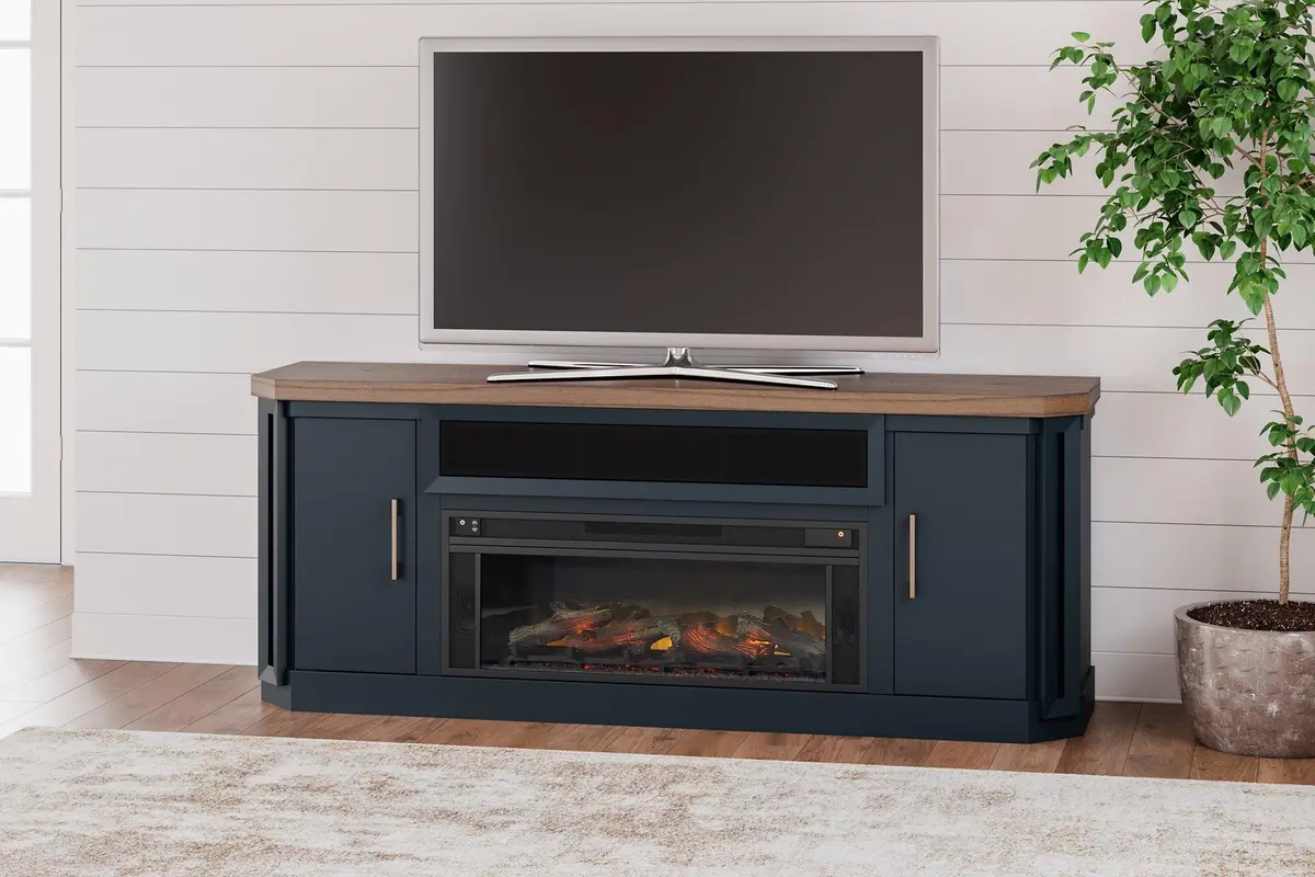 Landocken 83" Tv Stand With Electric Fireplace 2