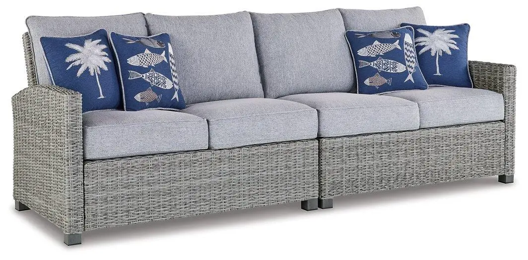 Naples Beach Outdoor Right And Left-Arm Facing Loveseat With Cushion (Set Of 2) 1