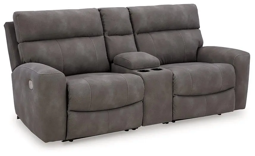 Next-Gen Durapella Power Reclining Sectional Loveseat With Console 1