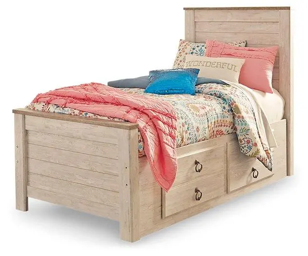 Willowton Bed With 2 Storage Drawers 1