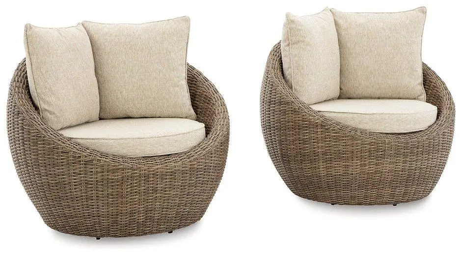 Danson Swivel Lounge With Cushion (Set Of 2) 1