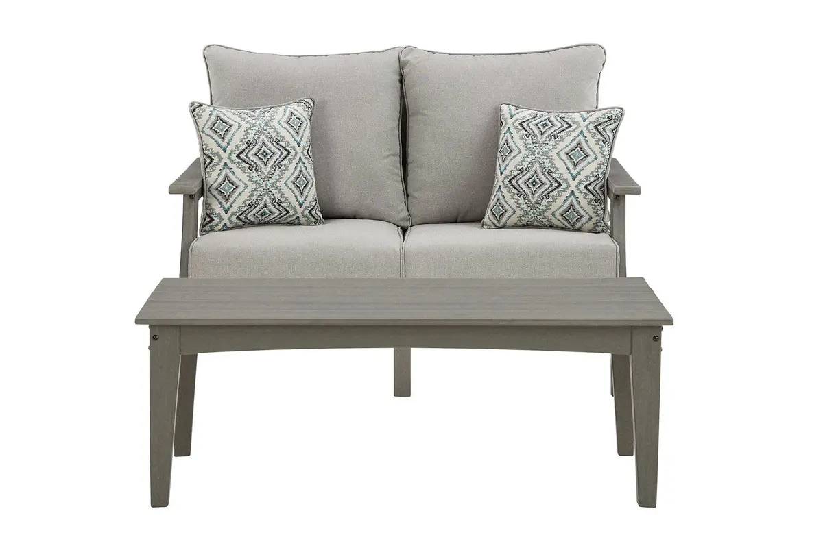 Visola Outdoor Loveseat And Coffee Table 1