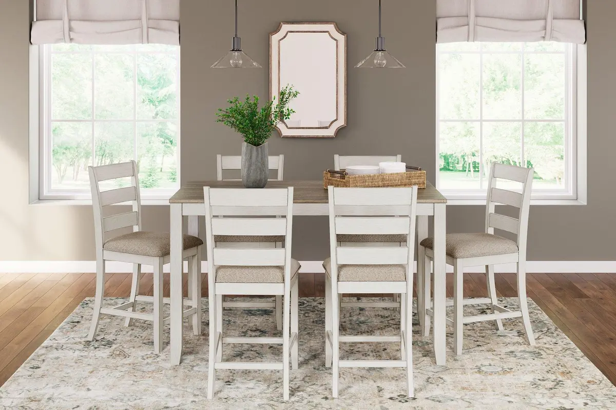 Skempton Counter Height Dining Table And Bar Stools (Set Of 7) 2