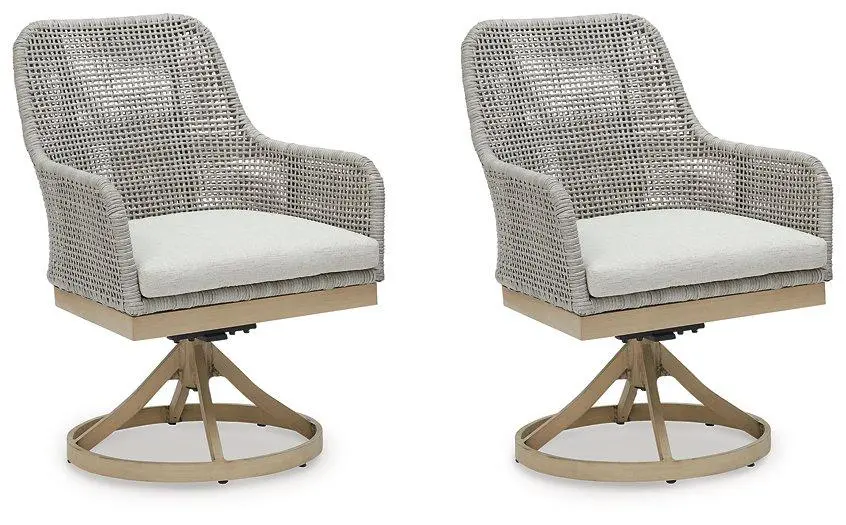 Seton Creek Outdoor Swivel Dining Chair (Set Of 2) 1