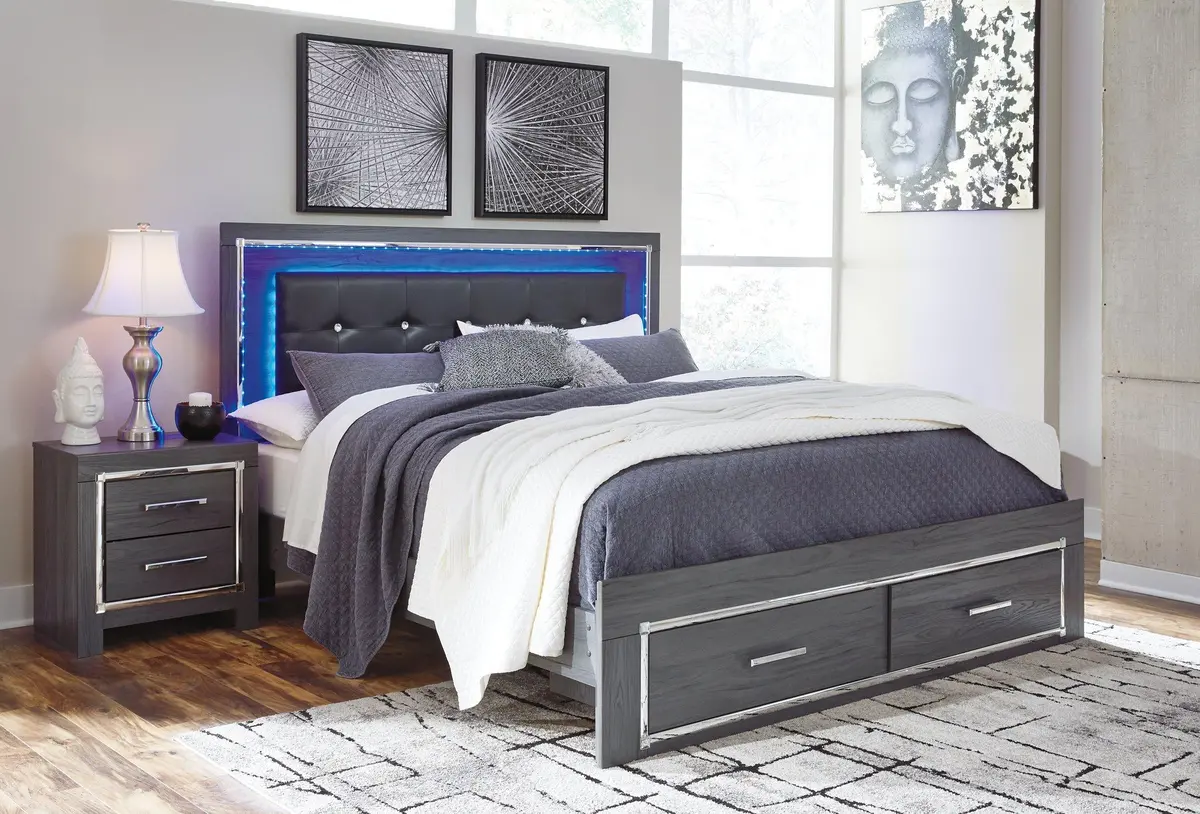 Lodanna Bed With 2 Storage Drawers 3