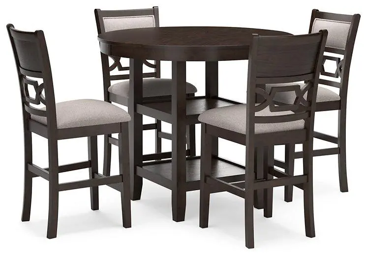 Langwest Counter Height Dining Table And 4 Barstools (Set Of 5) 1