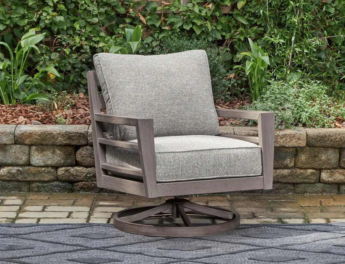 Hillside Barn Outdoor Swivel Lounge With Cushion 2