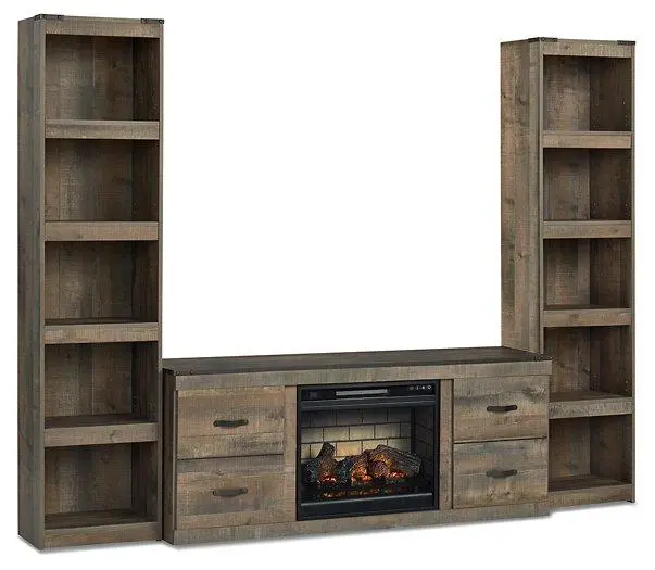 Trinell 3-Piece Entertainment Center With Electric Fireplace 1