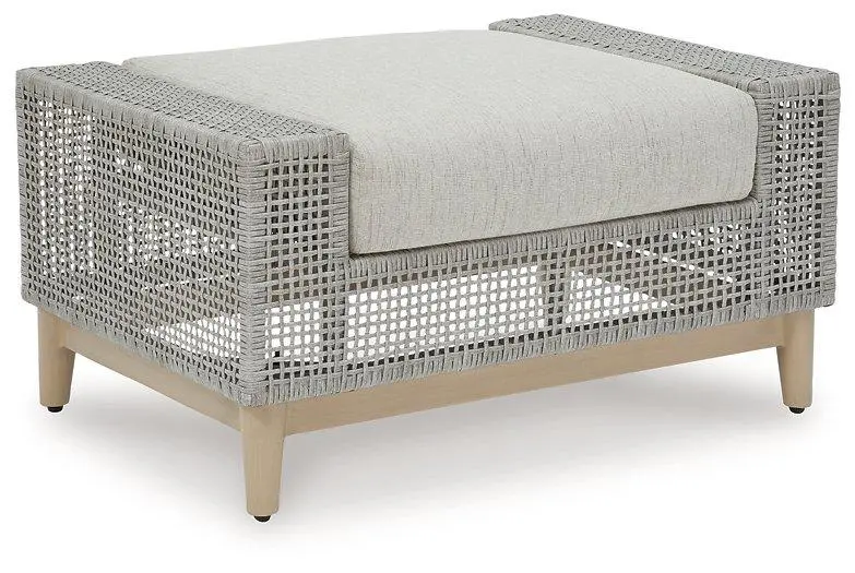 Seton Creek Outdoor Ottoman With Cushion 1