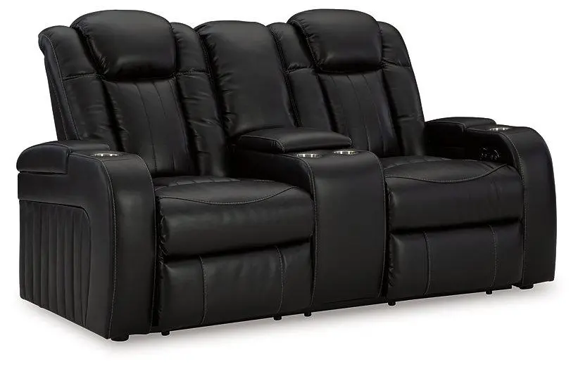 Caveman Den Power Reclining Loveseat With Console 1